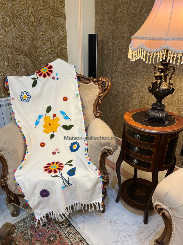 ست شال تخت و کاور ۲عددی کوسن